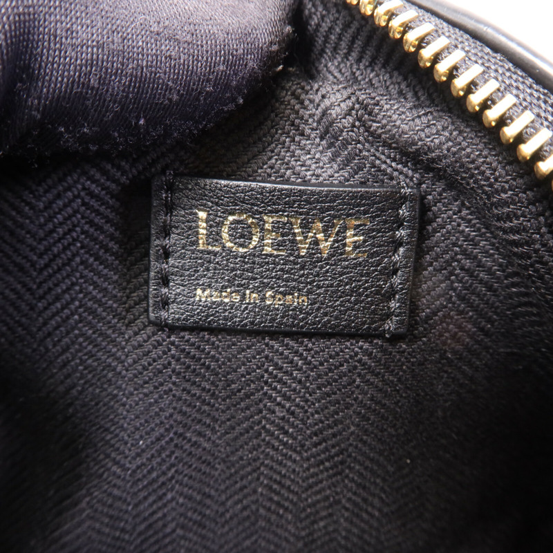 LOEWE 帆布Amazona Nano金扣鏈帶手挽肩背袋兩用袋-5