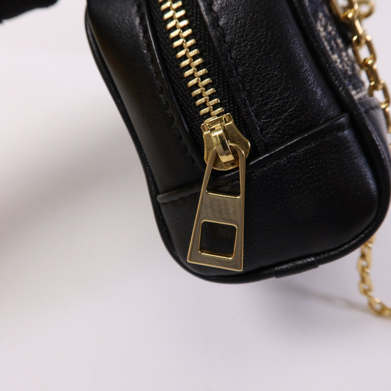 LOEWE 帆布Amazona Nano金扣鏈帶手挽肩背袋兩用袋-6