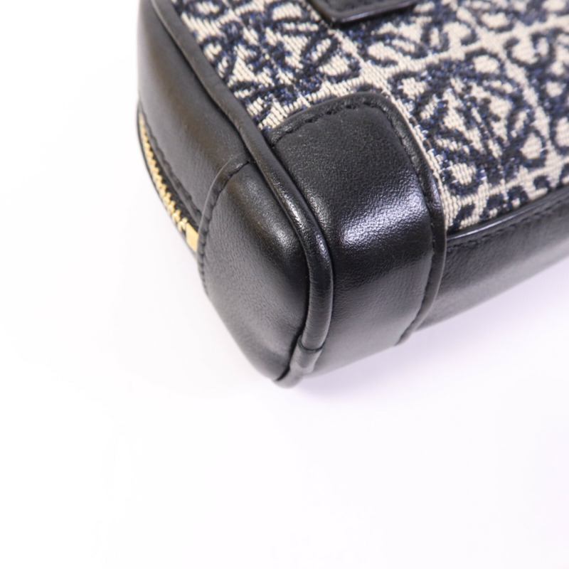 LOEWE 帆布Amazona Nano金扣鏈帶手挽肩背袋兩用袋-10