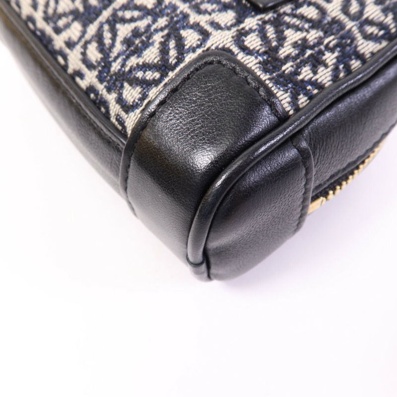 LOEWE 帆布Amazona Nano金扣鏈帶手挽肩背袋兩用袋-11