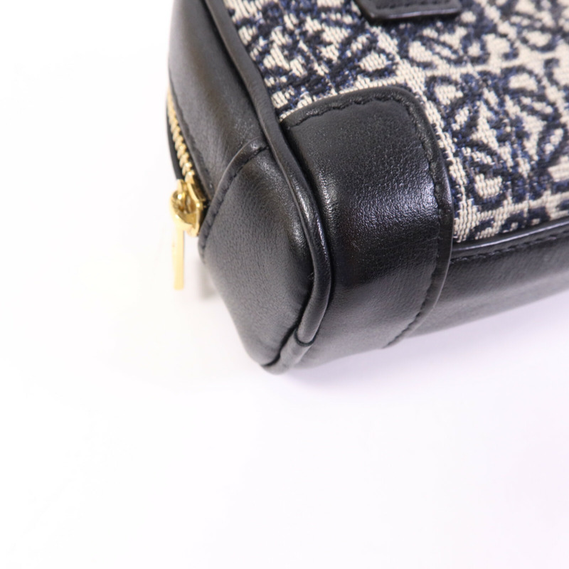 LOEWE 帆布Amazona Nano金扣鏈帶手挽肩背袋兩用袋-12