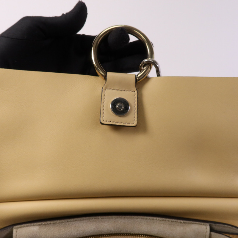 Chloe 牛皮皮革Faye Large金扣肩背袋-9