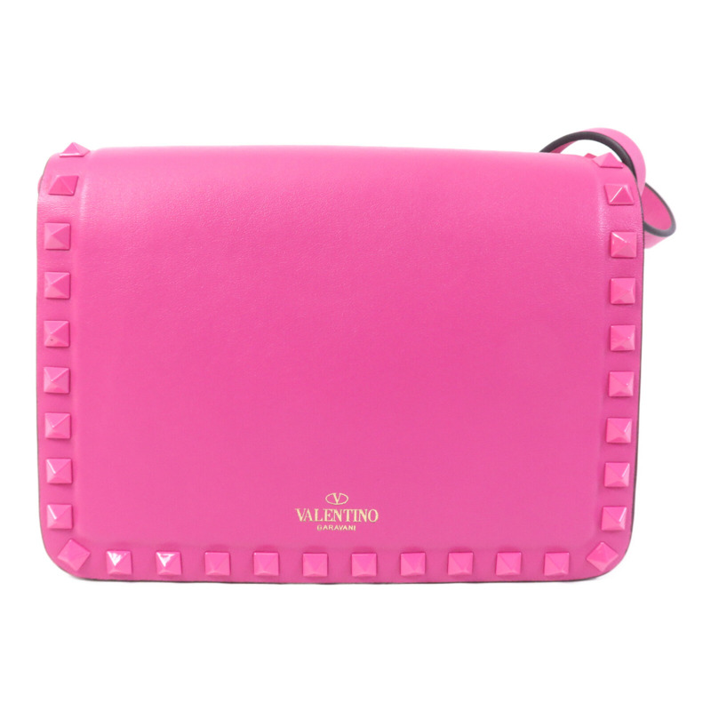 Valentino 牛皮皮革Rockstud 23金扣肩背袋-1