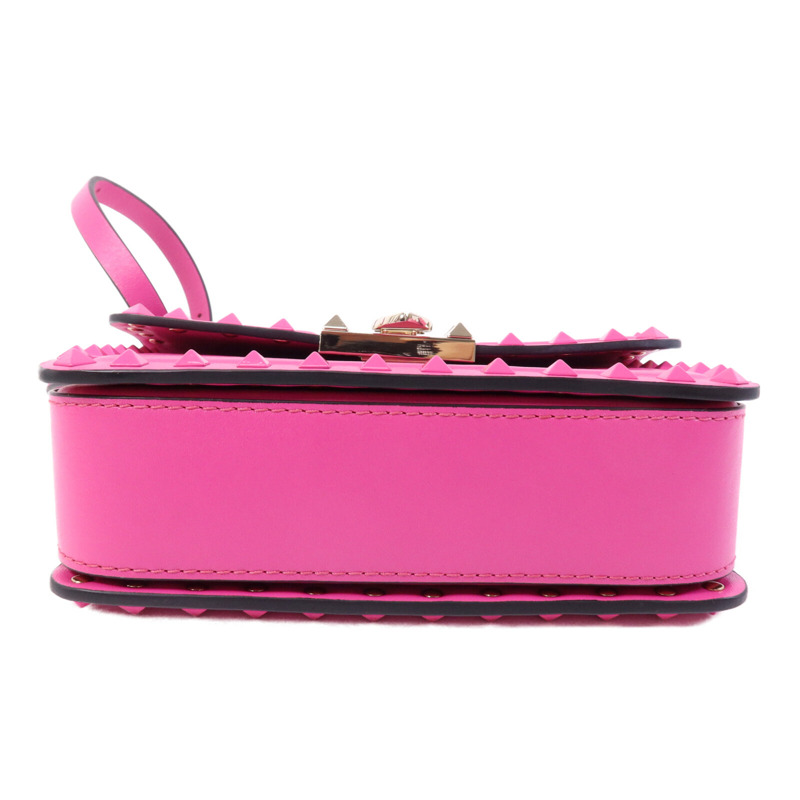 Valentino 牛皮皮革Rockstud 23金扣肩背袋-3