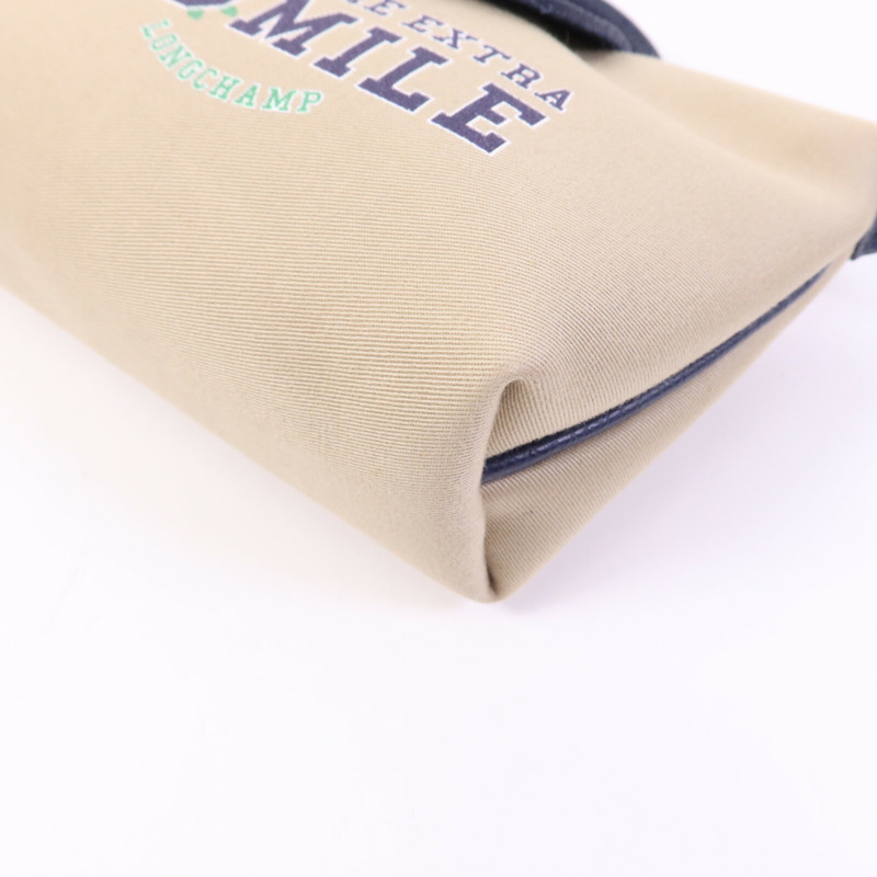 Longchamp 帆布Le Pliage Xtra XS Pouch銀扣手挽肩背兩用袋-7