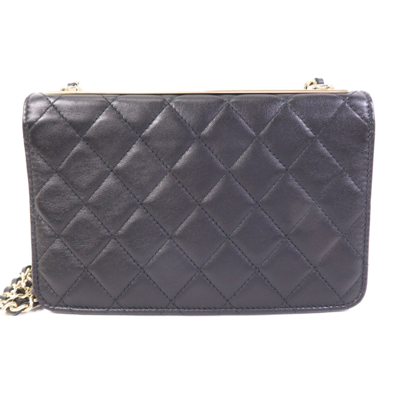 CHANEL 羊皮皮革Trendy CC Wallet On Chain金扣鏈帶肩背袋-1