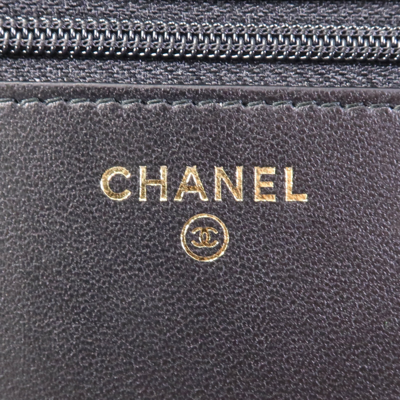 CHANEL 羊皮皮革Trendy CC Wallet On Chain金扣鏈帶肩背袋-5