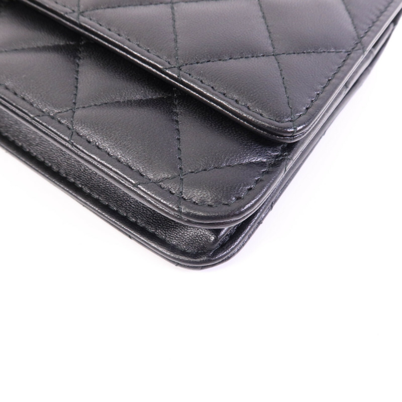 CHANEL 羊皮皮革Trendy CC Wallet On Chain金扣鏈帶肩背袋-11