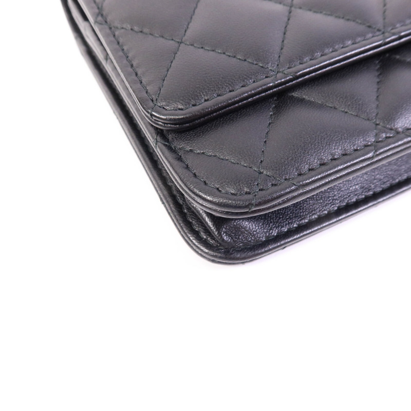 CHANEL 羊皮皮革Trendy CC Wallet On Chain金扣鏈帶肩背袋-12