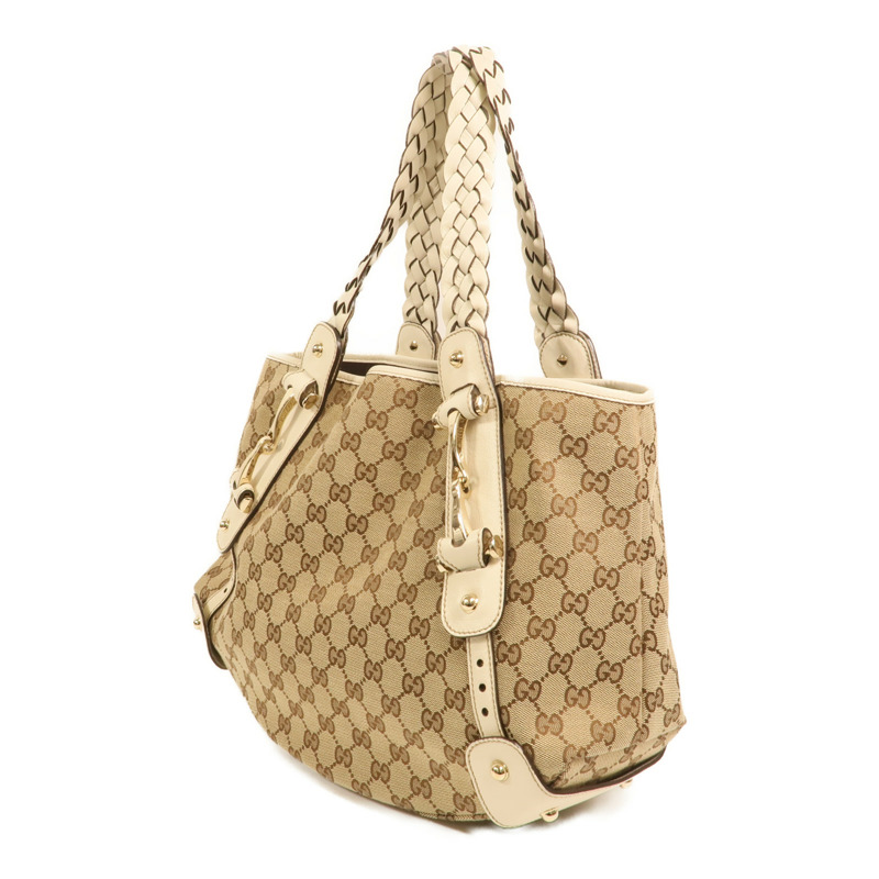 GUCCI 帆布Shoulder Bag金扣肩背袋-2