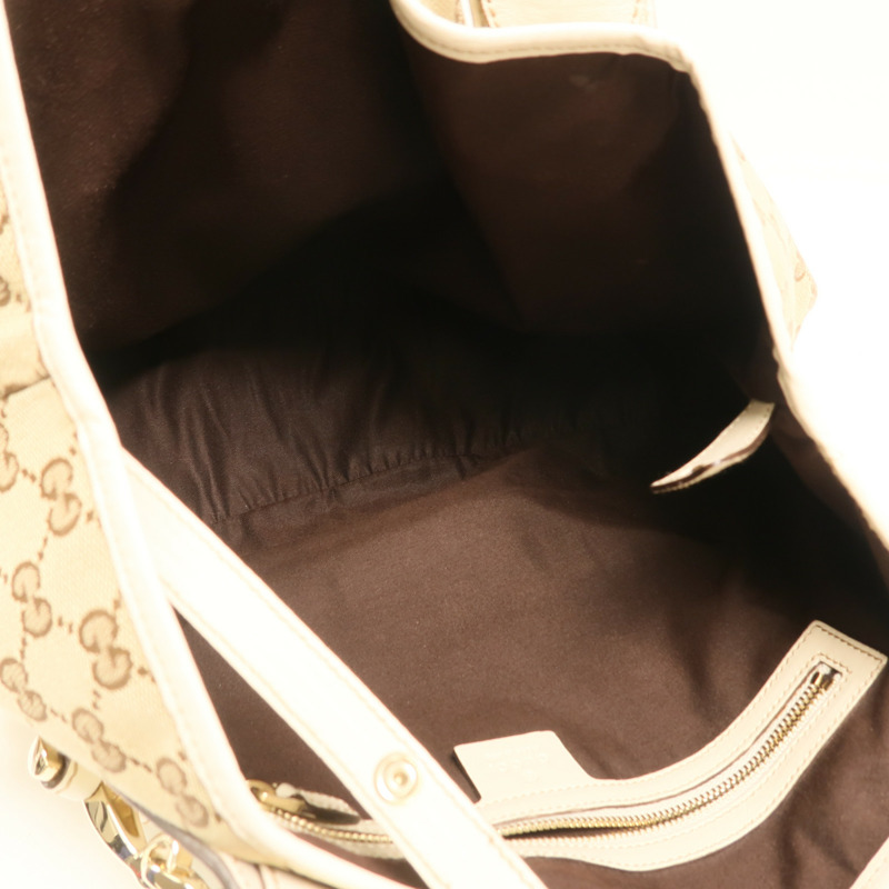 GUCCI 帆布Shoulder Bag金扣肩背袋-4