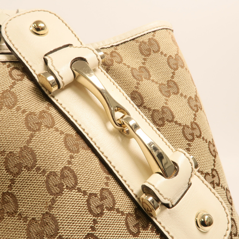 GUCCI 帆布Shoulder Bag金扣肩背袋-10