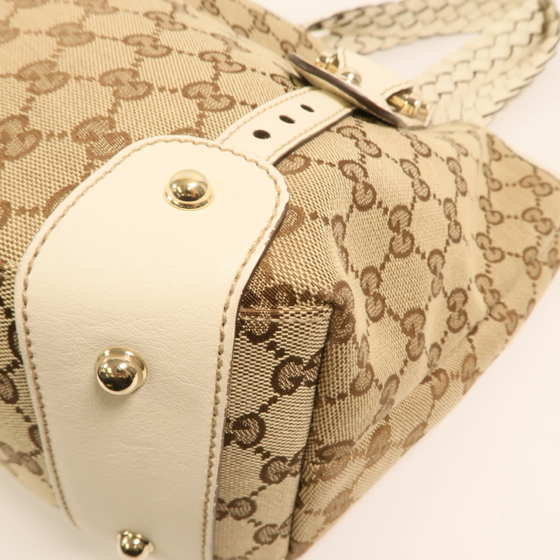 GUCCI 帆布Shoulder Bag金扣肩背袋-11