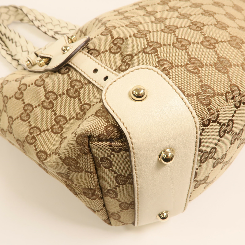 GUCCI 帆布Shoulder Bag金扣肩背袋-12