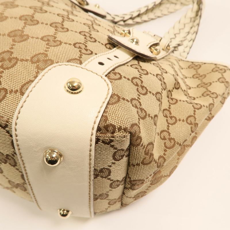GUCCI 帆布Shoulder Bag金扣肩背袋-13