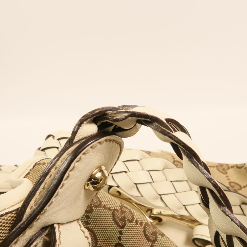 GUCCI 帆布Shoulder Bag金扣肩背袋-15