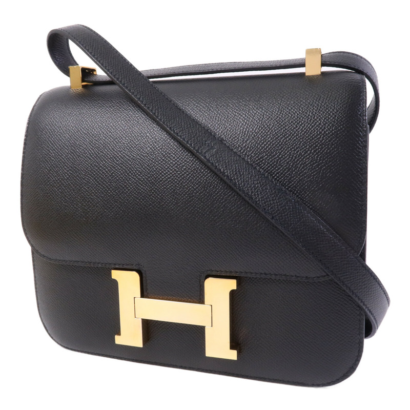 HERMES Epsom皮革Constance 24金扣手挽肩背兩用袋-2