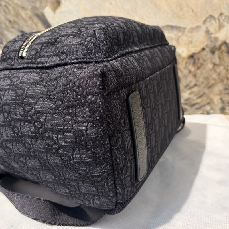 Dior緹花布後背包-10