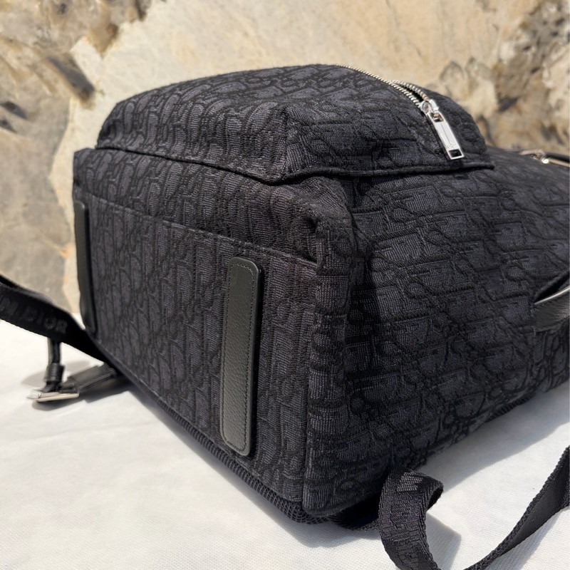 Dior緹花布後背包-11