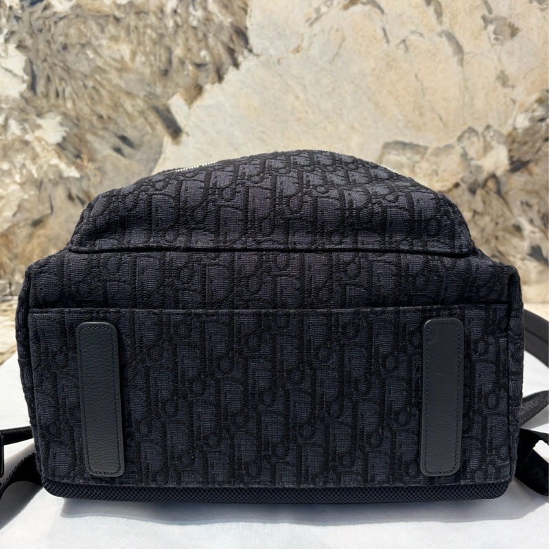 Dior緹花布後背包-12