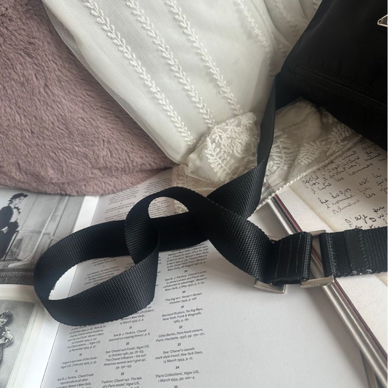 普拉達 翻蓋郵差包 prada 黑色 尼龍 斜挎 包包 女生 男生 中古包 re nylon black messenger bag-20