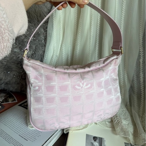 香奈兒 粉紅色CHANEL經典 New Travel Line新旅行系列 腋下包 手袋側孭背單肩包