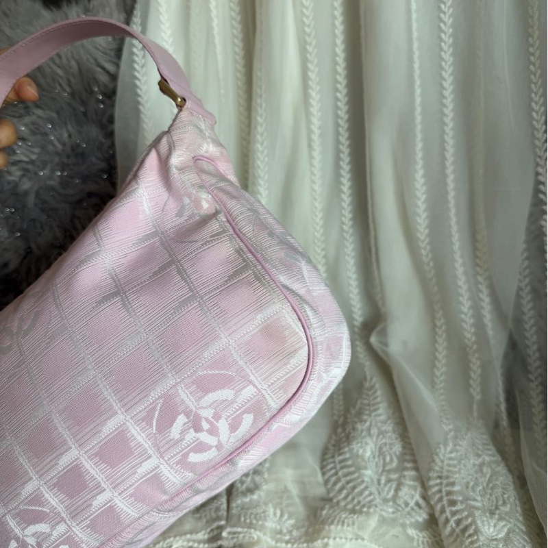 香奈兒 粉紅色CHANEL經典 New Travel Line新旅行系列 腋下包 手袋側孭背單肩包-2