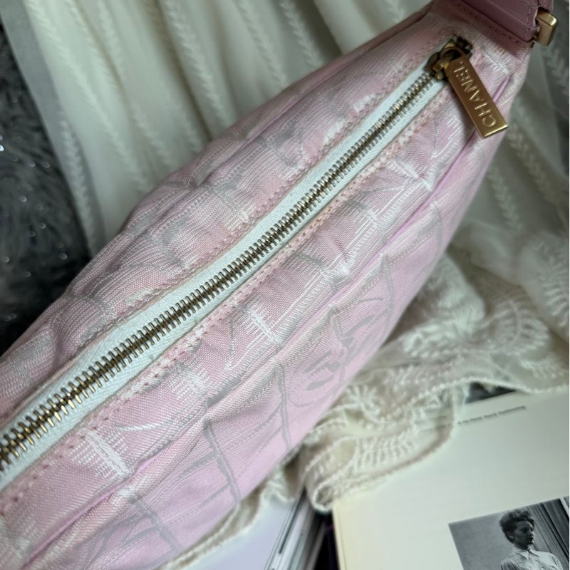 香奈兒 粉紅色CHANEL經典 New Travel Line新旅行系列 腋下包 手袋側孭背單肩包-10