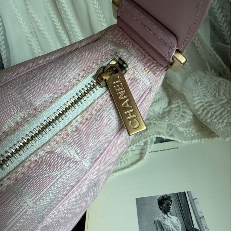 香奈兒 粉紅色CHANEL經典 New Travel Line新旅行系列 腋下包 手袋側孭背單肩包-11