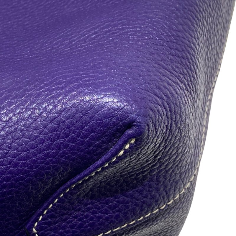 HERMES 愛馬仕 DOUBLE SENS 36 TOTE BAG 肩背包 牛皮 紫/藍-10