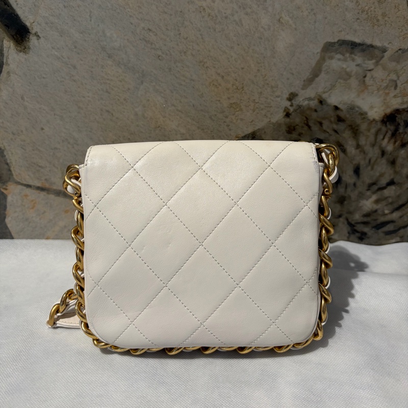 Chanel 菱格粗鍊圓弧底口蓋包-2