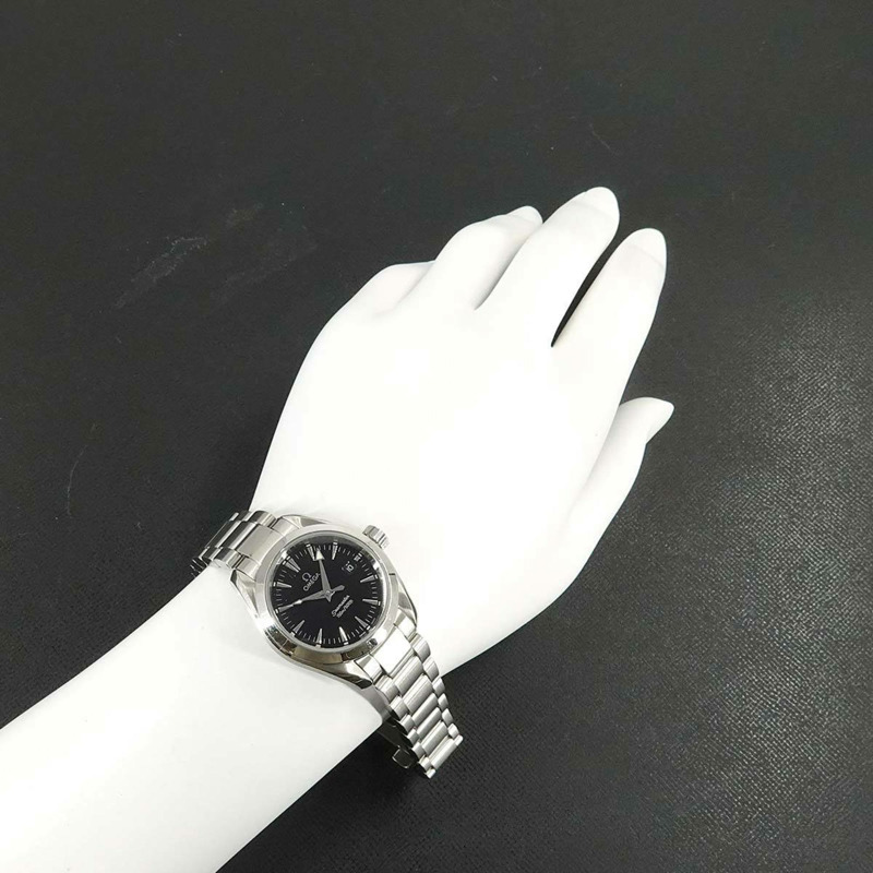 歐米茄海馬系列Aqua Terra 2577 50女錶，日期顯示，黑色，石英錶-1