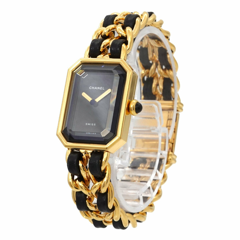 香奈兒 Premiere H0001 女士腕錶,M 碼,黑色和金色,石英機芯。-0