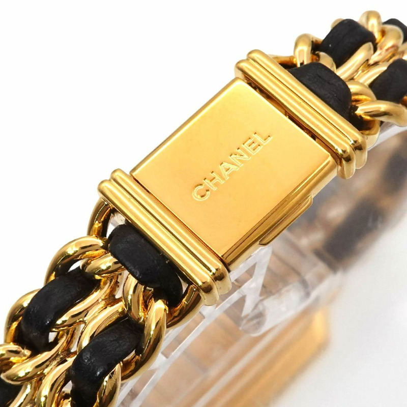 香奈兒 Premiere H0001 女士腕錶,M 碼,黑色和金色,石英機芯。-4