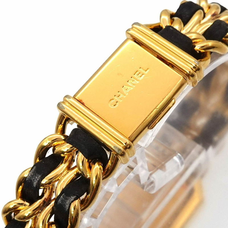 香奈兒 Premiere H0001 女士腕錶,M 碼,黑色和金色,石英機芯。-4