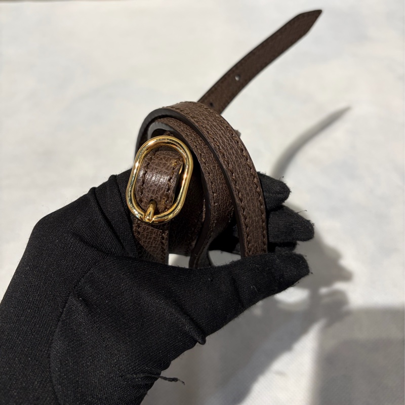 Gucci咖邊PVC拼皮革 OPHIDIA水桶包-8