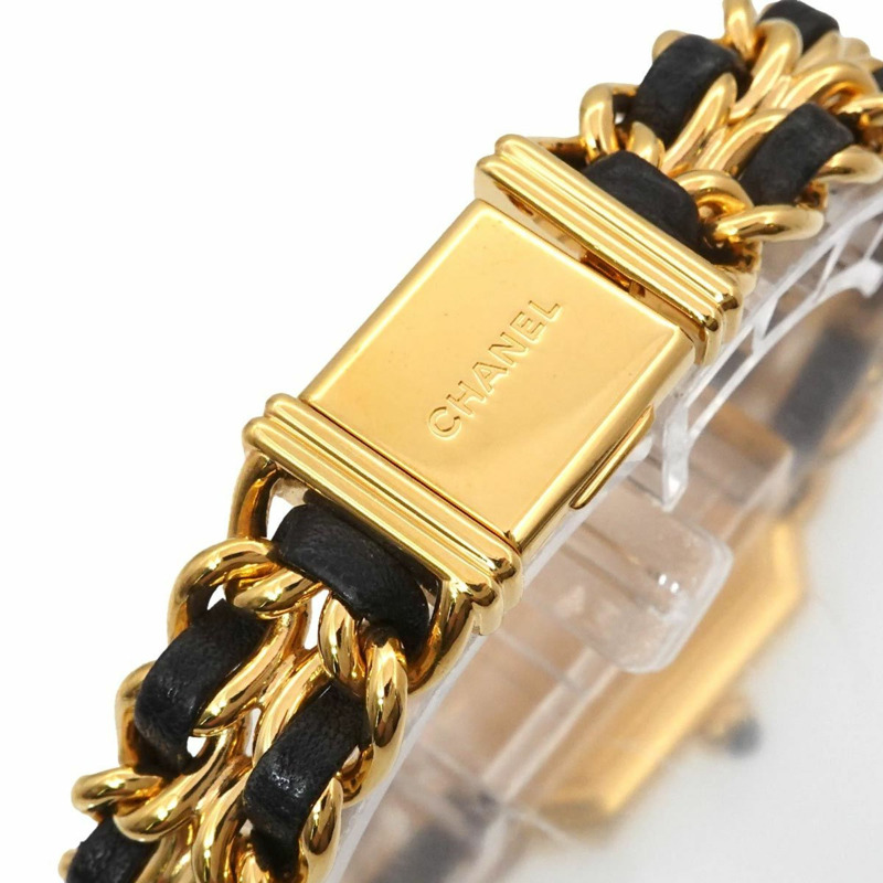 香奈兒 Premiere H0001 女士腕錶,M 碼,黑色和金色,石英機芯。-4