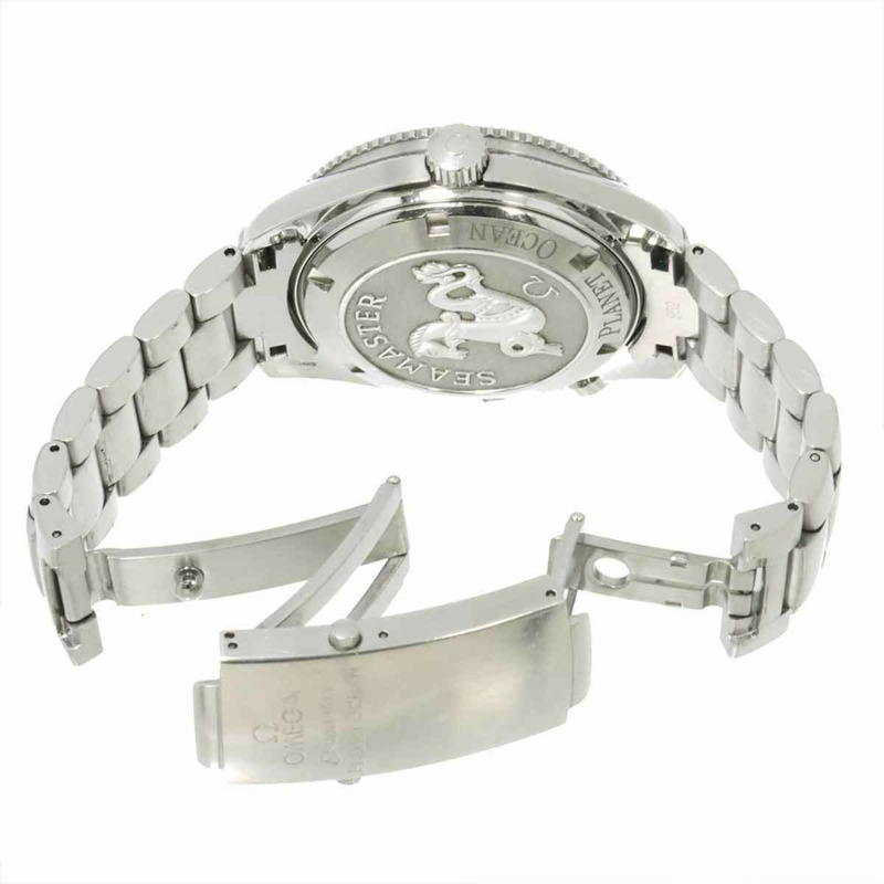 歐米茄海馬系列海洋宇宙同軸天文台認證腕錶 2209 50 男士腕錶,日期顯示,黑色錶盤,自動上鍊機芯-2