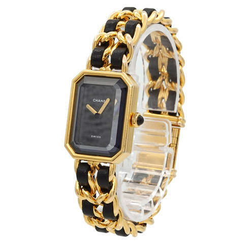 香奈兒 Premiere 大號 H0001 女士腕錶 黑色金石英錶