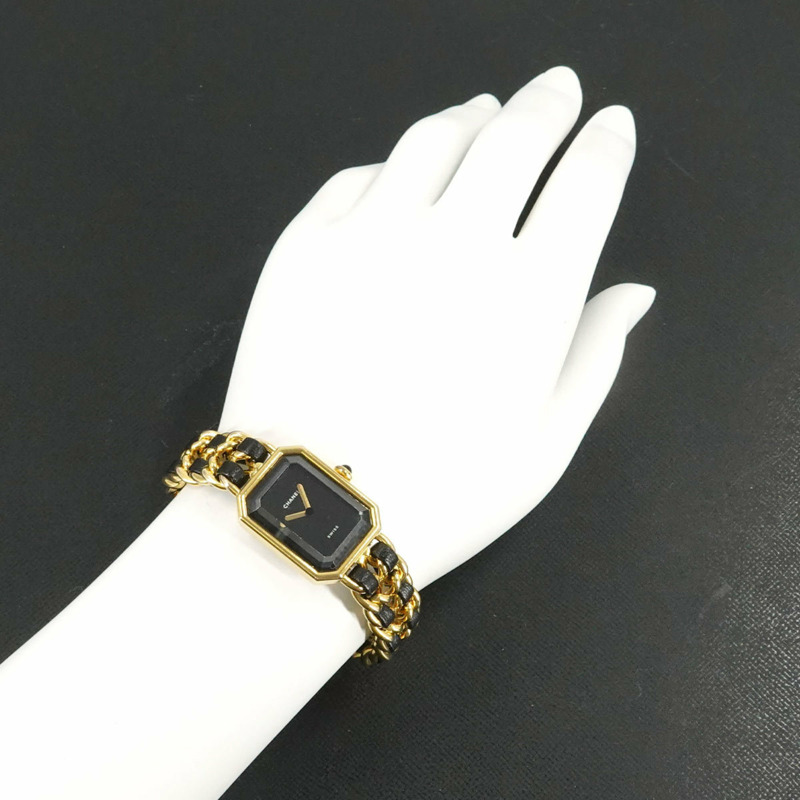 香奈兒 Premiere 大號 H0001 女士腕錶 黑色金石英錶-1