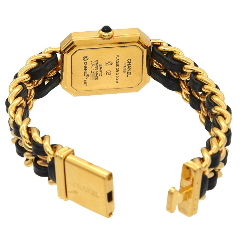 香奈兒 Premiere 大號 H0001 女士腕錶 黑色金石英錶-2