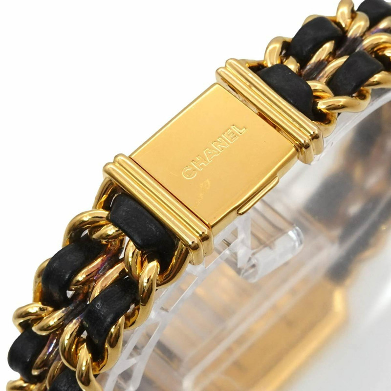 香奈兒 Premiere 大號 H0001 女士腕錶 黑色金石英錶-4