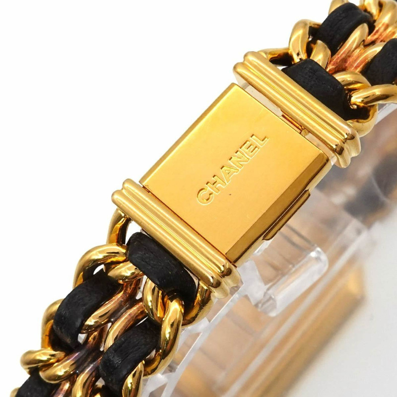 香奈兒 Premiere H0001 女士腕錶,M 碼,黑色和金色,石英機芯。-4