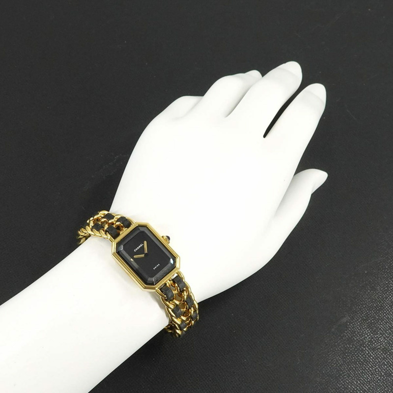 香奈兒 Premiere 大號 H0001 女士腕錶 黑色金石英錶-1