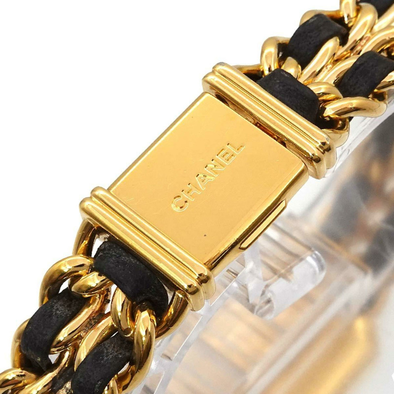 香奈兒 Premiere 大號 H0001 女士腕錶 黑色金石英錶-4