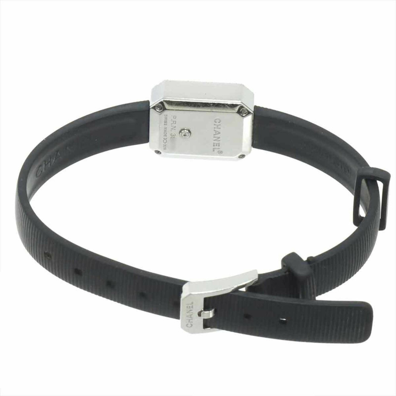 香奈兒 Premiere H2434 鑲鑽錶圈女錶,4 顆鑽石,黑色橡膠錶帶,石英錶-3