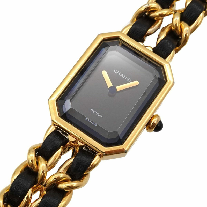 香奈兒 Premiere 大號 H0001 女士腕錶 黑色金石英錶-4