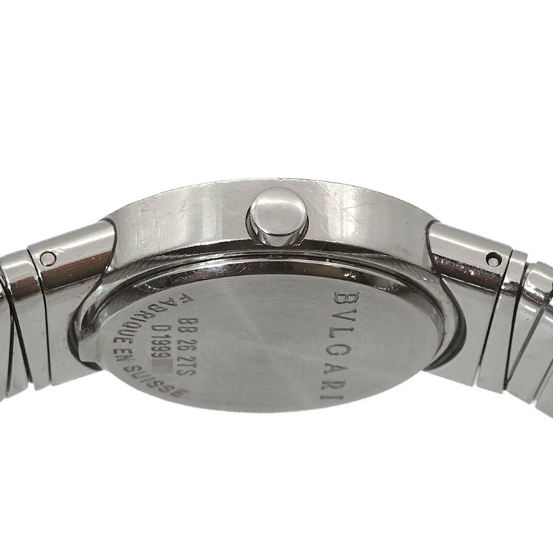 寶格麗 Tubogas BB262TS 女士腕錶,日期顯示,黑色石英錶-4