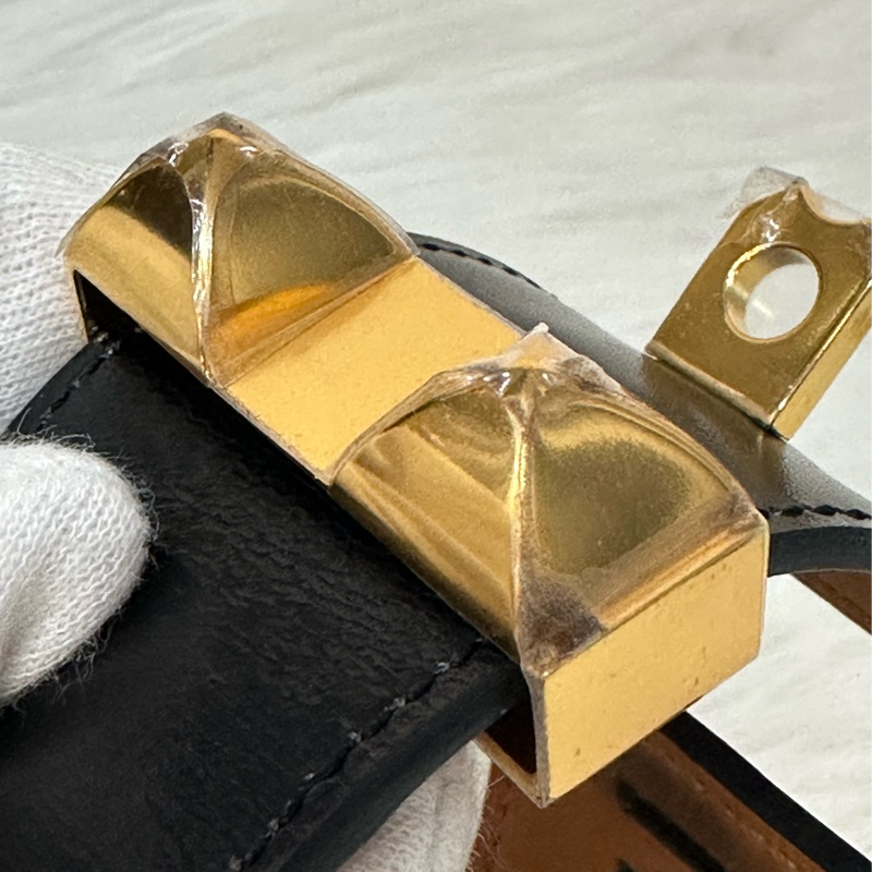 Hermes 黑皮金卯釘 CDC手環-8