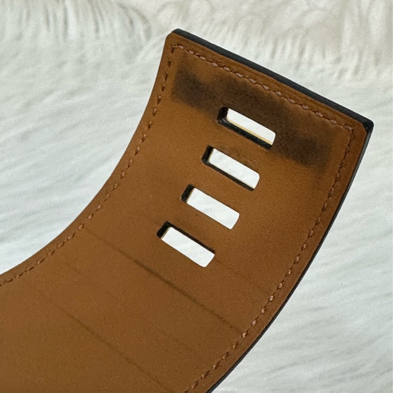 Hermes 黑皮金卯釘 CDC手環-20